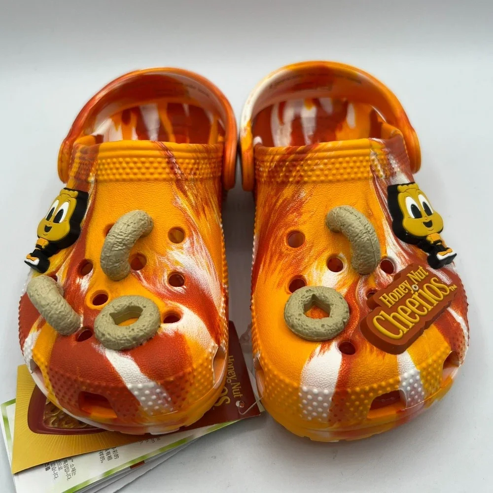 Crocs Classic Honey Nut Cheerios Clog Toddler C10 Orange Marble 207930-846 New